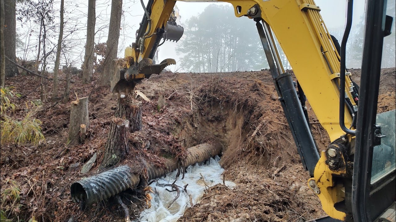 Severe Overflow Failure Compromises Pond Dam!