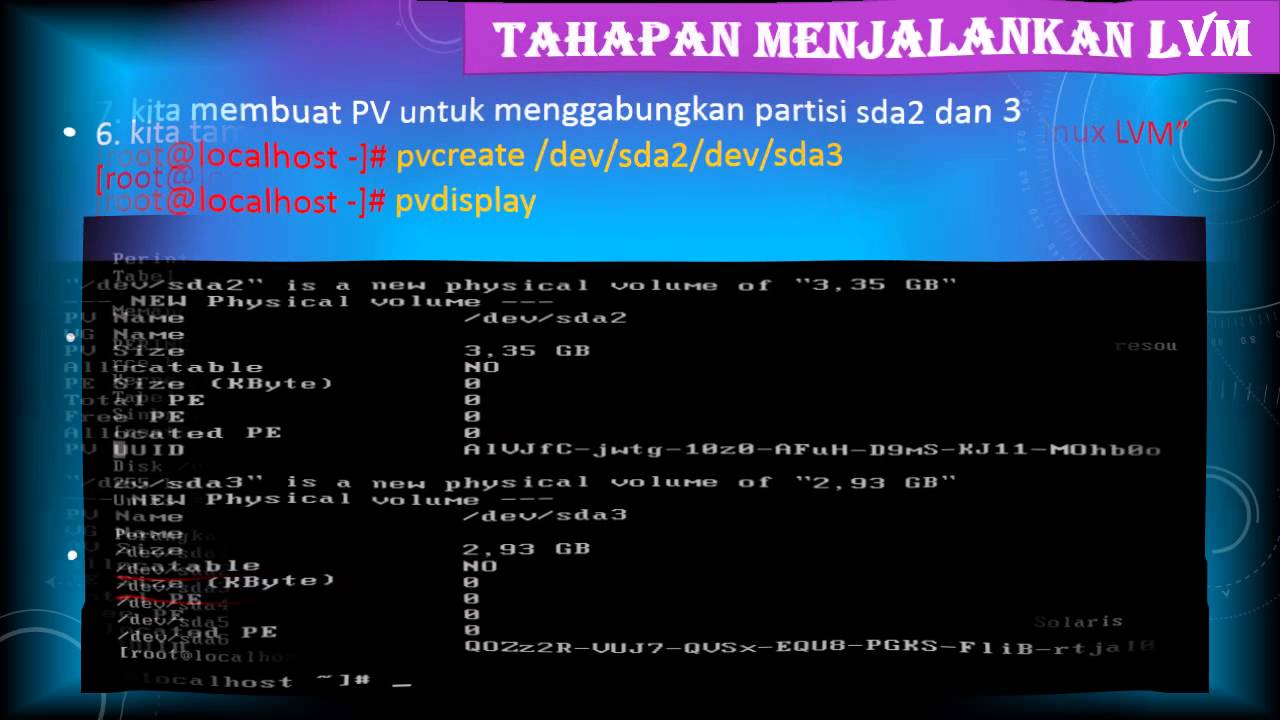 cara partisi harddisk di server dengan LVM (logical Volume Manager)