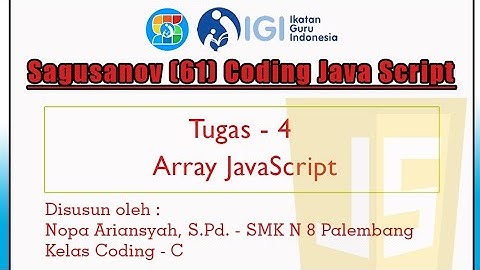 Tugas 4 - Array JavaScript (Tantangan Grasshopper)