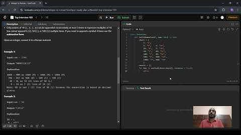 Problem Solving | Leetcode Top Interview 150 problems |12. Integer to Roman | Solution & Walkthrough