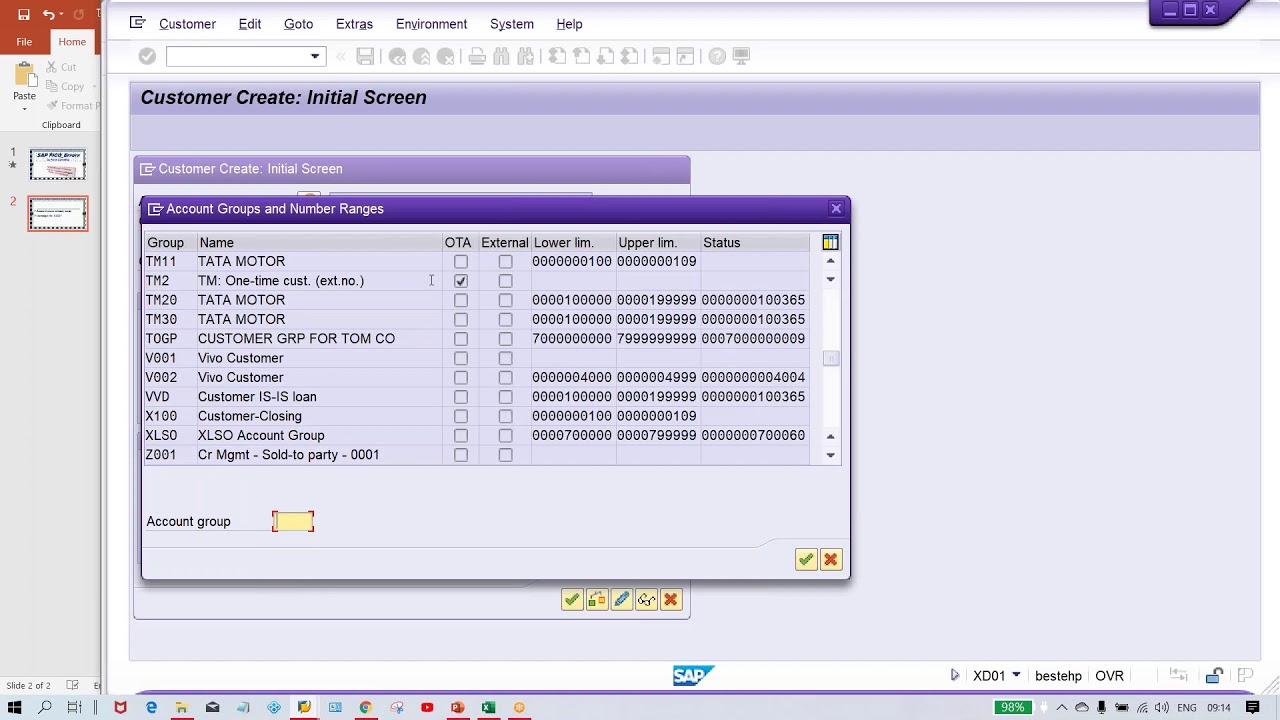 SAP Error Account xxxxx already exist II Message No F2007 SAP Error Account xxxxx already exist II Message No F2007