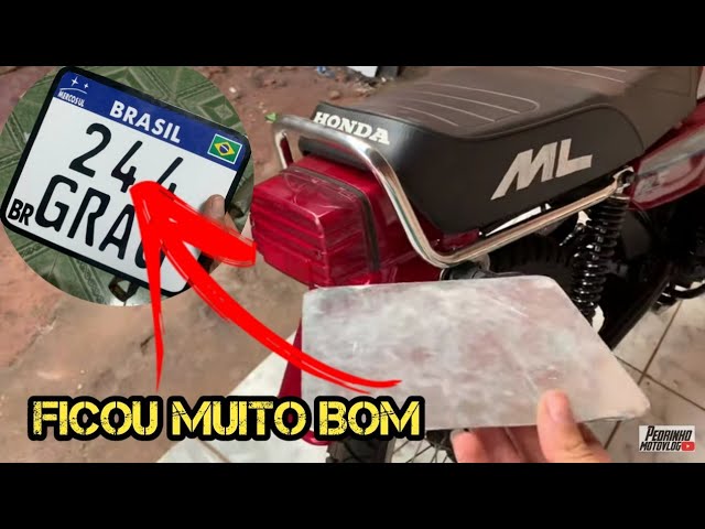 Placa Personalizada Mercosul P/Bike Grau Nunca Foi Crime