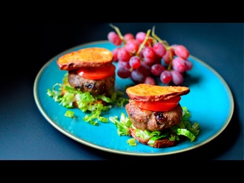 Paleo Cranberry Turkey Burger & Sweet Potato Buns