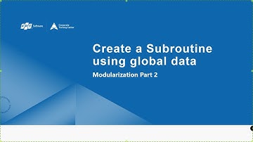 ABAP Course 06 - Modularization Part 2 - Create a Subroutine using global data