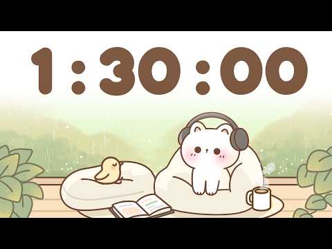 90 Minute Timer 🐱 1 hour 30 minute Study Timer for Classroom Focus