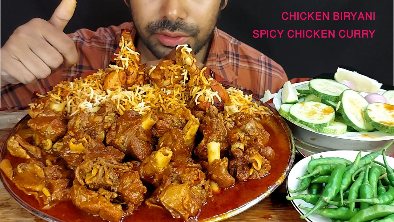 Massive Bites! Chicken Dum Biryani (With Aloo) & Oily Mutton Kosha | Messy Eating Show 🍗🤤