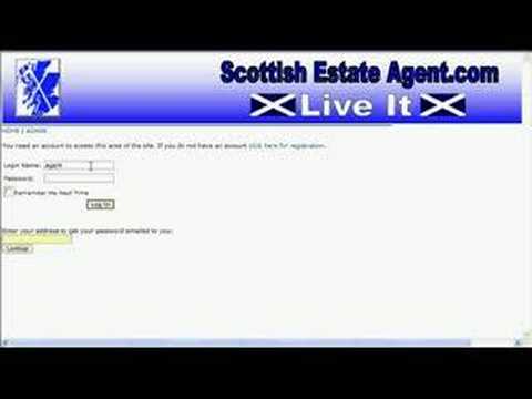scottish estate agent - Agent Login