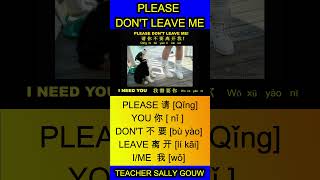 Please Don't Leave Me, I need You #shorts #beginnersmandarin #freemandarinchinese #funmandarin#学习中文