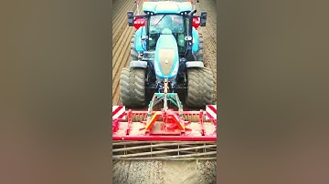 The process of leveling rice fields with a tractor machine #shorts