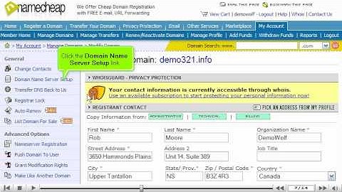 Update your DNS at NameCheap.com by VodaHost web hosting