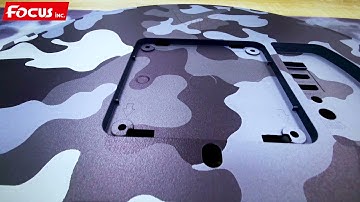 FOCUS ATLAS 1311 WIDE FORMAT UV PRINTER PRINTING ON COMPUTER COVER MD