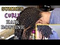 MY SUMMER CURLY HAIR ROUTINE | LOW POROSITY NATURAL HAIR