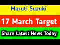 maruti suzuki share latest news today || maruti suzuki share latest news