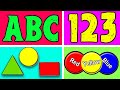 Pre school learnings abc songs ands for preschoolers  alphabet  123  colors  shapes