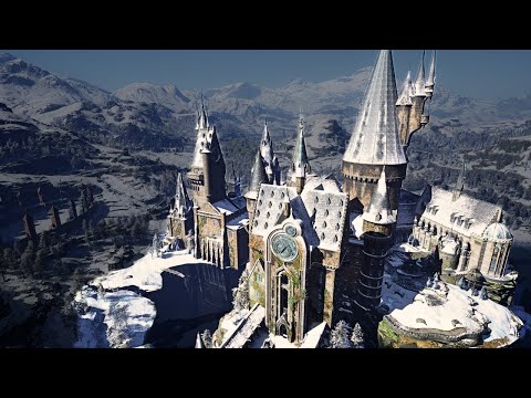 [4K] Relaxing Cinematic Tour in Hogwarts Castle (Hogwarts Legacy Ambience & Music)