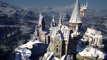 Relaxing Cinematic Tour in Hogwarts Castle (Harry Potter Ambience & Music in Hogwarts Legacy)