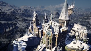 [4K] Relaxing Cinematic Tour in Hogwarts Castle (Hogwarts Legacy Ambience & Music)