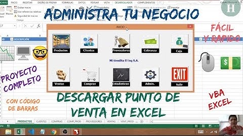 Punto de Venta en VBA  Excel con código de barras - Descargar proyecto completo