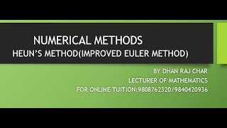 Heun's method(improved Euler's method)
