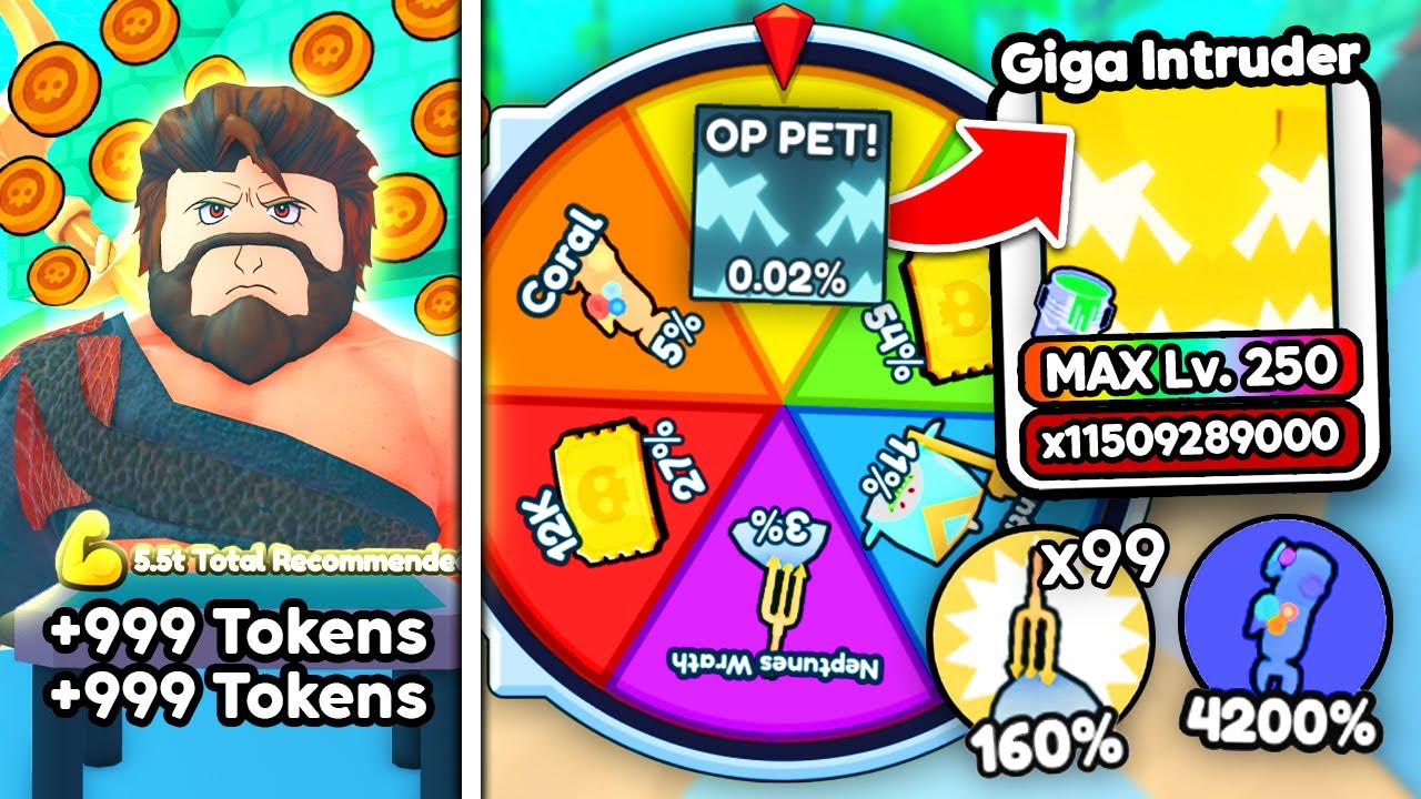 I Spun NEW NEPTUNE WHEEL and Got 0.02% GIGA INTRUDER Pet in Arm Wrestling Simulator! (Roblox)