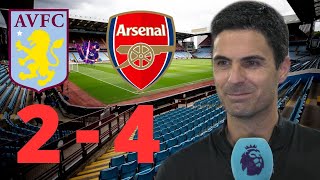 Mikel Arteta post-match interview after Aston Villa 2-4 Arsenal