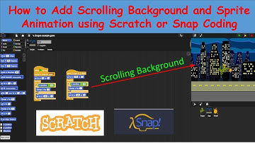 How to Add a Scrolling Background and Sprite Animation using Scratch or Snap Coding