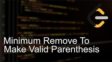 Leetcode 1249 | Minimum Remove to Make Valid Parentheses | Meta/Facebook