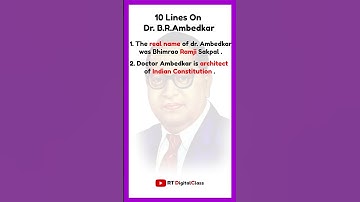 10 lines on Dr. B.R Ambedkar in English #10linesessay #brambedkar #shorts #kidzartbox