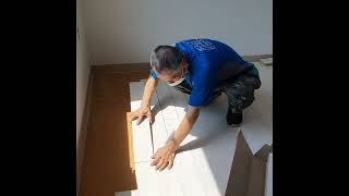 반복되는 계단형 시공! | Cream Oak Engineered Wood Pattern Finish