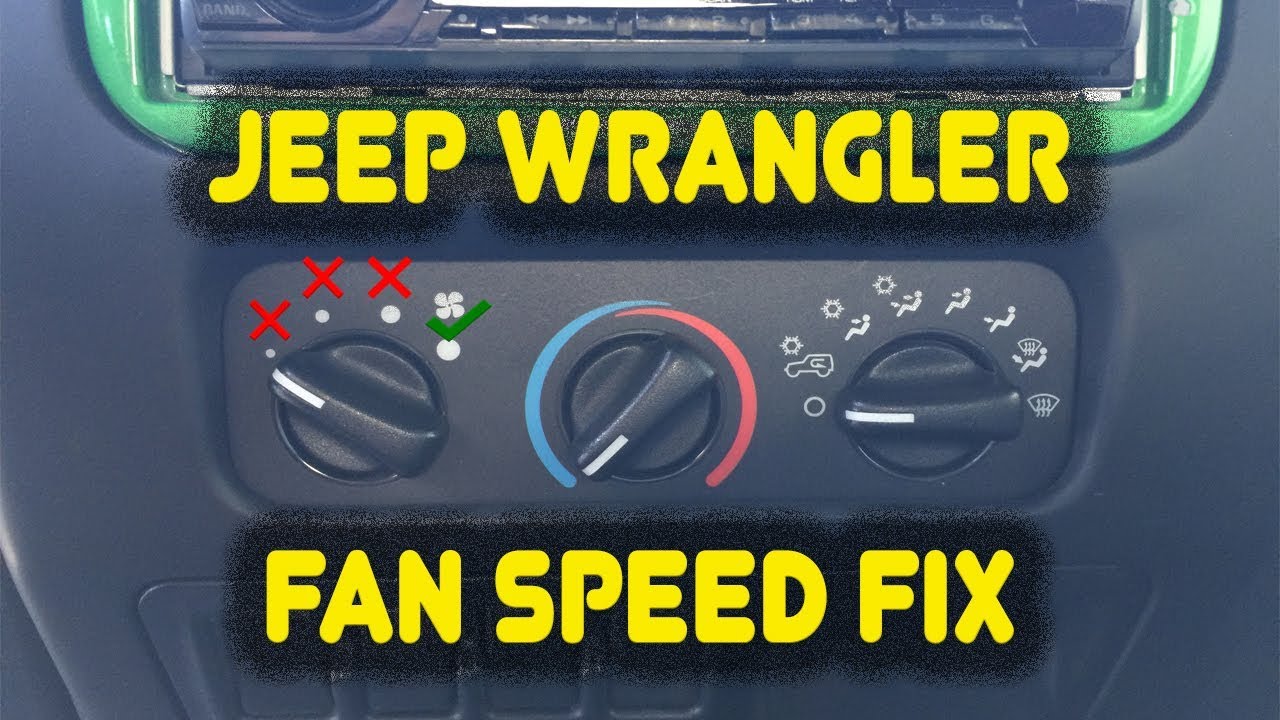 Jeep Wrangler TJ Blower Motor Fan Speed Switch Resistor Fix - YouTube