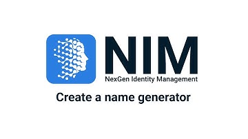 NIM - Create a name generator