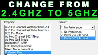 how to change from 2.4ghz to 5ghz wi-fi | windows 10 tutorial