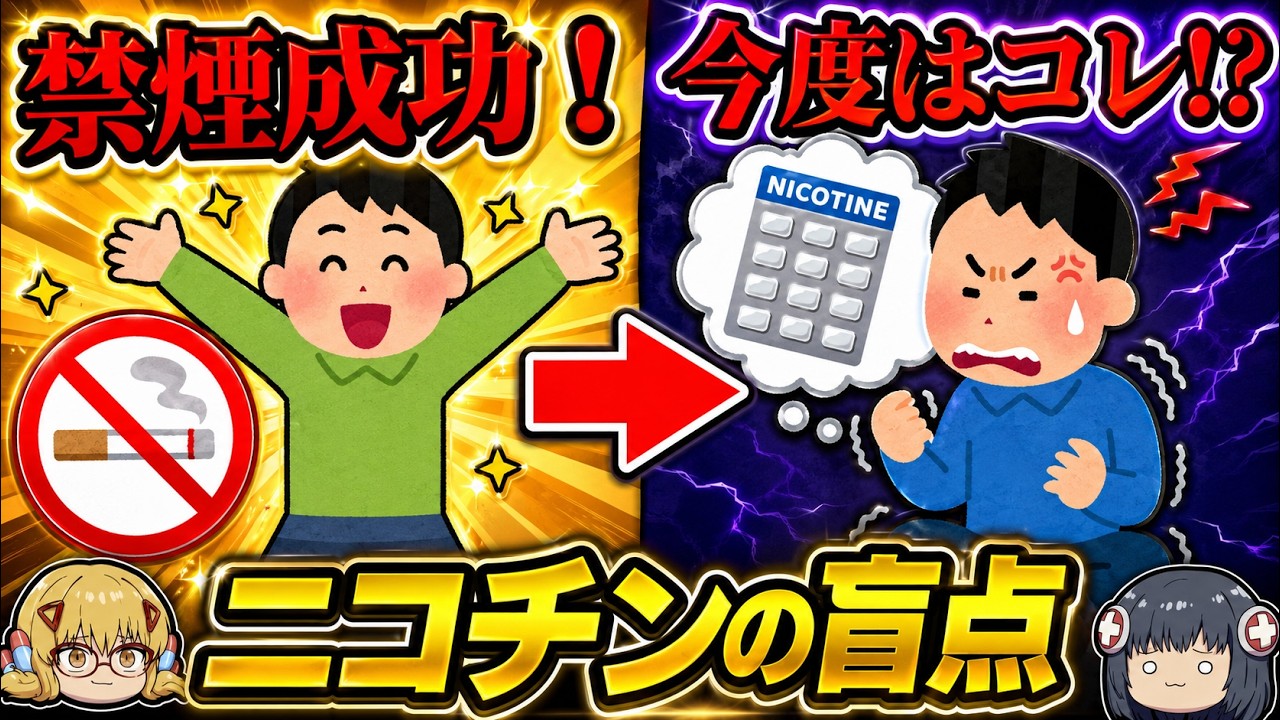 【禁煙ガム】「3ヶ月で卒業」のはずが何年も噛み続けてしまう理由とニコチンの罠【ゆっくり解説】