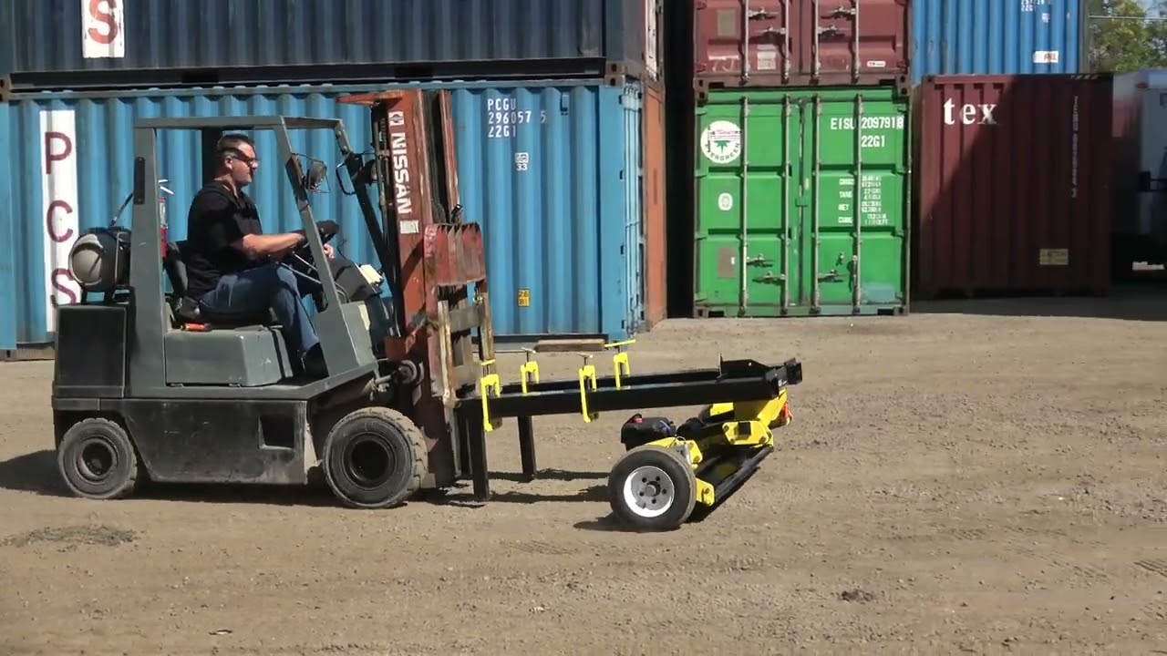Nova Container Terminal Magnetic Sweeper Demonstration Cleaning Up Shipping Container Yard
