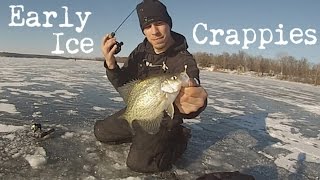 Minnesota Ice Fishing - Early Ice Crappies 2014