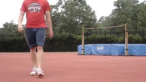High Jump Rotation Around Bar
