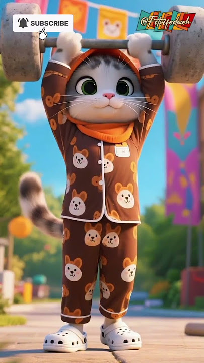 AKU KUAT ANGKAT BARBEL #badut #lucu #funny #ngakak #comedy #cartoon #animasulucu #cat #kartunjadul