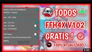 SAIU!!😱 MOD MENU FFH4X V102 CRACKED FF 1.99.X 100%ANTBLACKLIST - ANTIBAN! screenshot 1