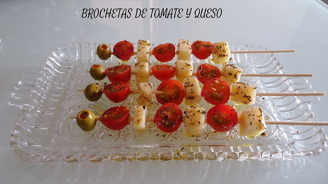 ??BROCHETAS DE TOMATO Y QUESO / Шашлык из помидоров и сыра?? #reci