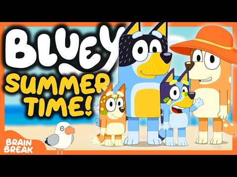 ☀️Bluey's Summer Time⛱️Would You Rather Game! Brain Break for kids | Danny Go Noodle & just dance🩳