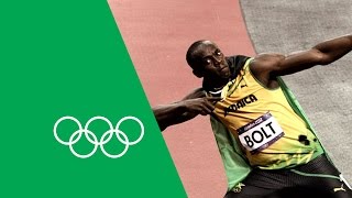 Michael Johnson analyzes Usain Bolt's 100m gold | Greats on Greats