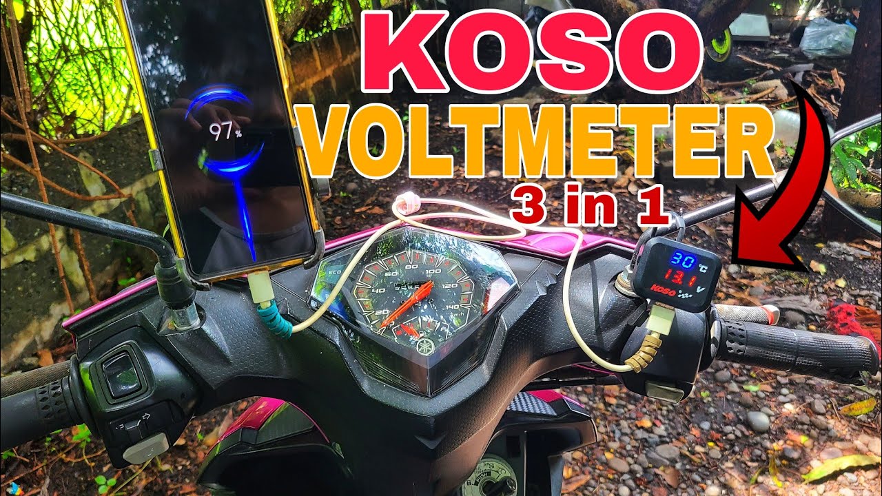 KOSO 3 in 1 voltmeter installation | mioi125