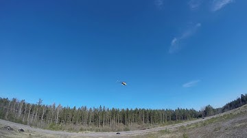 Trex 450 DFC pro 2 flights on a stonefield