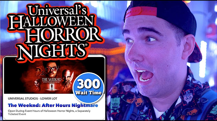 Universal studios hours during halloween horror nights