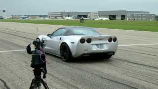 Corvette ZR1 Launch with PTM (Performance Traction Management) and no-lift shift at Michigan Mile