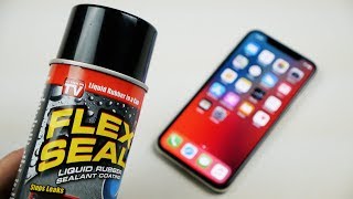 What Happens If You Spray Flex Seal on iPhone X + Drop Test From 100 FT?