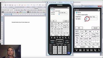 Transposing equations using Casio ClassPad CAS
