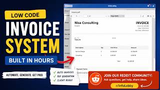 Build a Custom Invoice System with AI | Low-Code Invoicing in InfoLobby