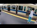 藤沢駅 小田急江ノ島線 朝の通勤ラッシュ 午前7時10分～50分頃 ノーカット 【座って通勤】
