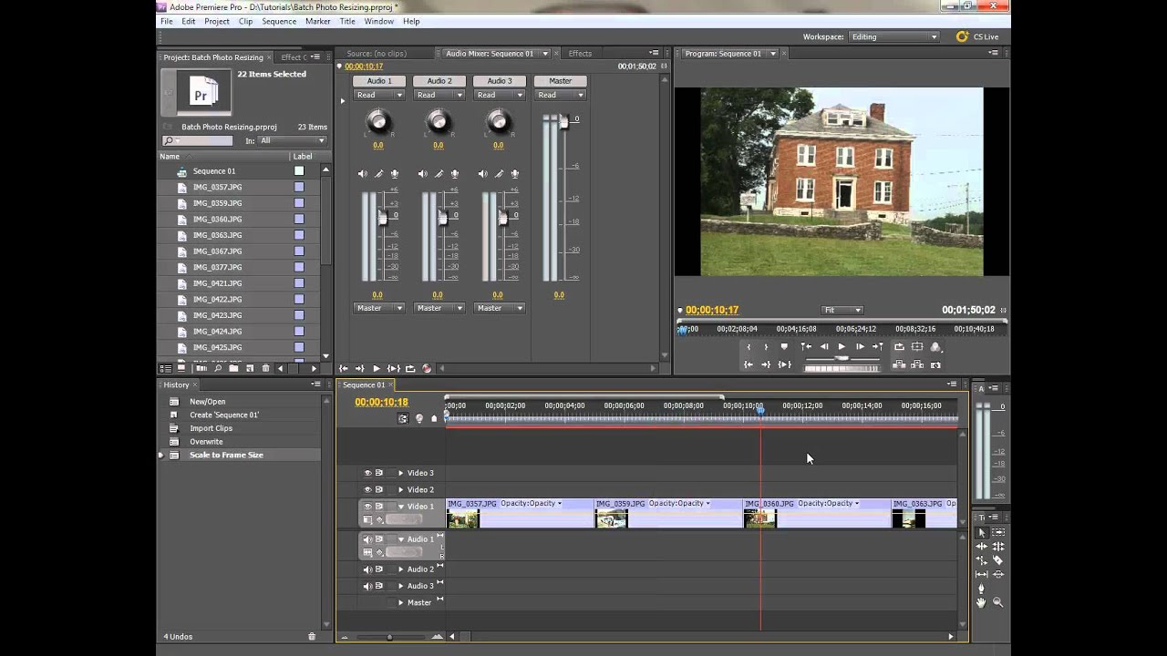 Premiere Pro CS5 Scale To Frame Size Or Resize In PhotoShop Part 1 Premiere Pro CS5 Scale To Frame Size Or Resize In PhotoShop Part 1